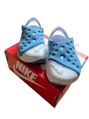 Nike Kids' Offcourt Clog Sandals Blue/White 9 toddlers